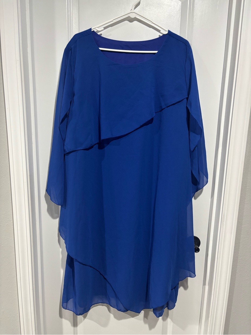 SHEIN Royal Blue Layered Midi Dress